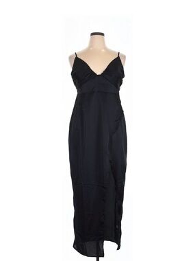 PrettyLittleThing Black Spaghetti Strap Maxi Slip Dress
